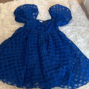 Blue Checkered Dress